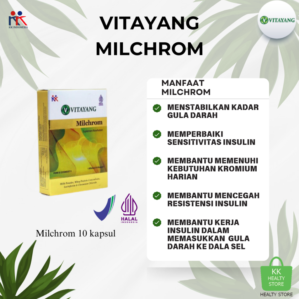 Vitayang Milchrom Obat Herbal Diabetes Resisten insulin dan untuk Cegah Diabetes