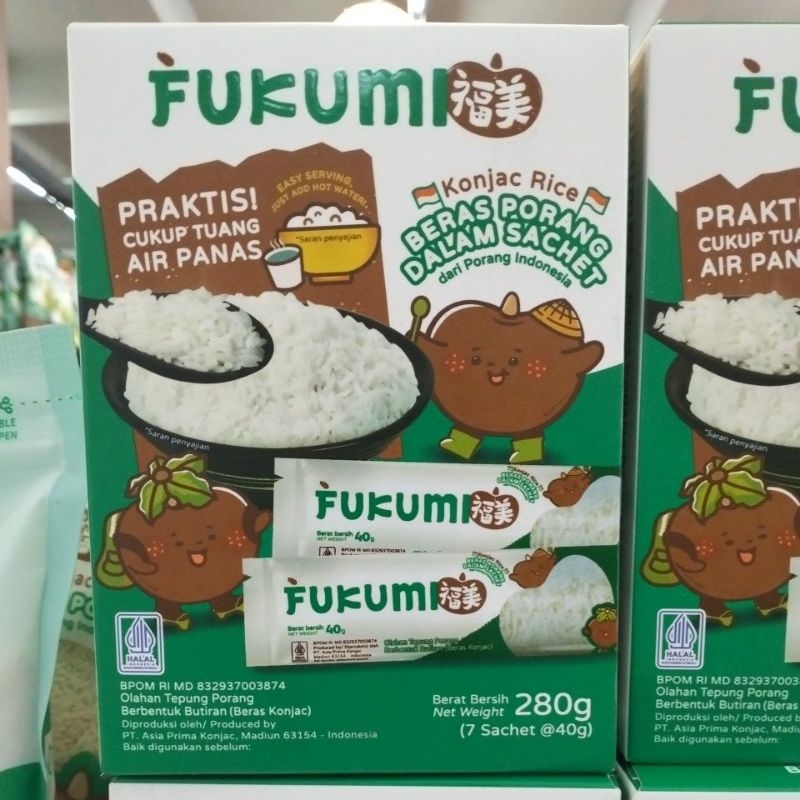 

FUKUMI Beras Porang Box 280gr (7x40gr)