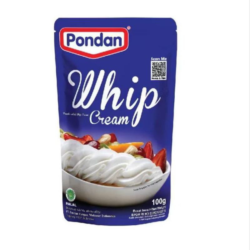 

Pondan Whip Cream Bubuk 100gr