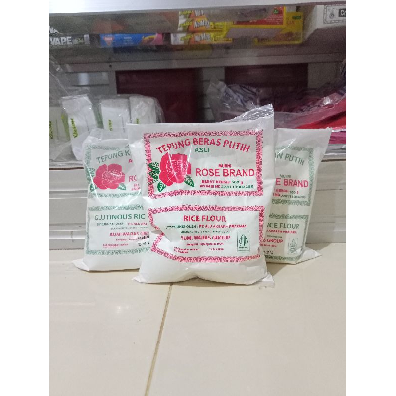 

ROSE BRAND TEPUNG BERAS PUTIH 500 G 1 KARTON ISI 20