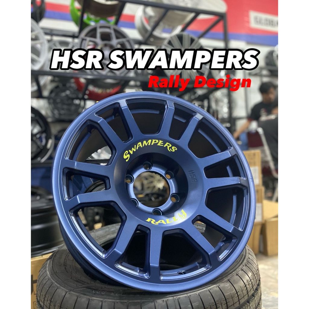 Velg Mobil Rally Offroad Ring 18 HSR Swampers Original Mate Blue - Pajero,Fortuner,Triton
