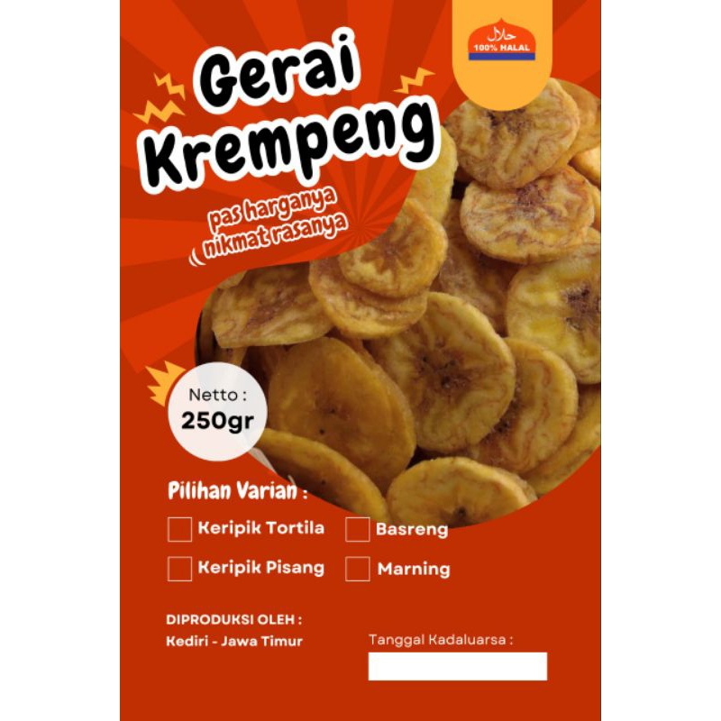 

kripik pisang/sale 250 gram