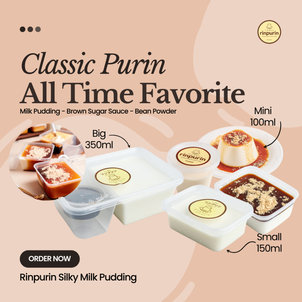 

CLASSIC PURIN - Rinpurin Silky Milk Pudding Susu Jepang - Brown Sugar