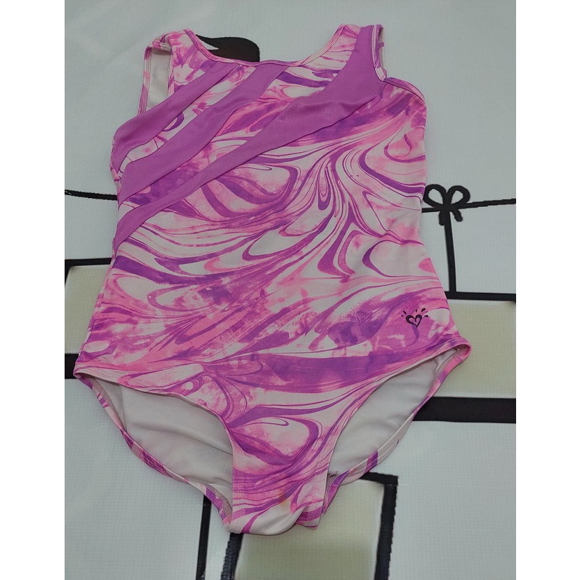 Leotard Justice Pink abstrak untuk gymnastic, dance, ballet dll  SIZE 14 Y,leotard gymnastic,leotard