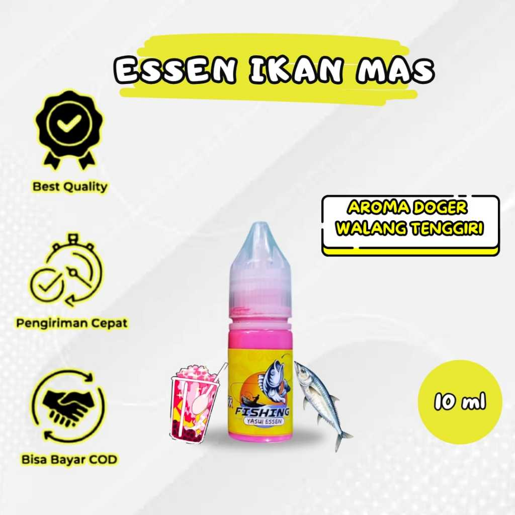 Essen Ikan Mas Doger Walang Tenggiri 10ml Spesialis Ikan Mas Babon Rame Essen Ikan Mas Lomba Harian 