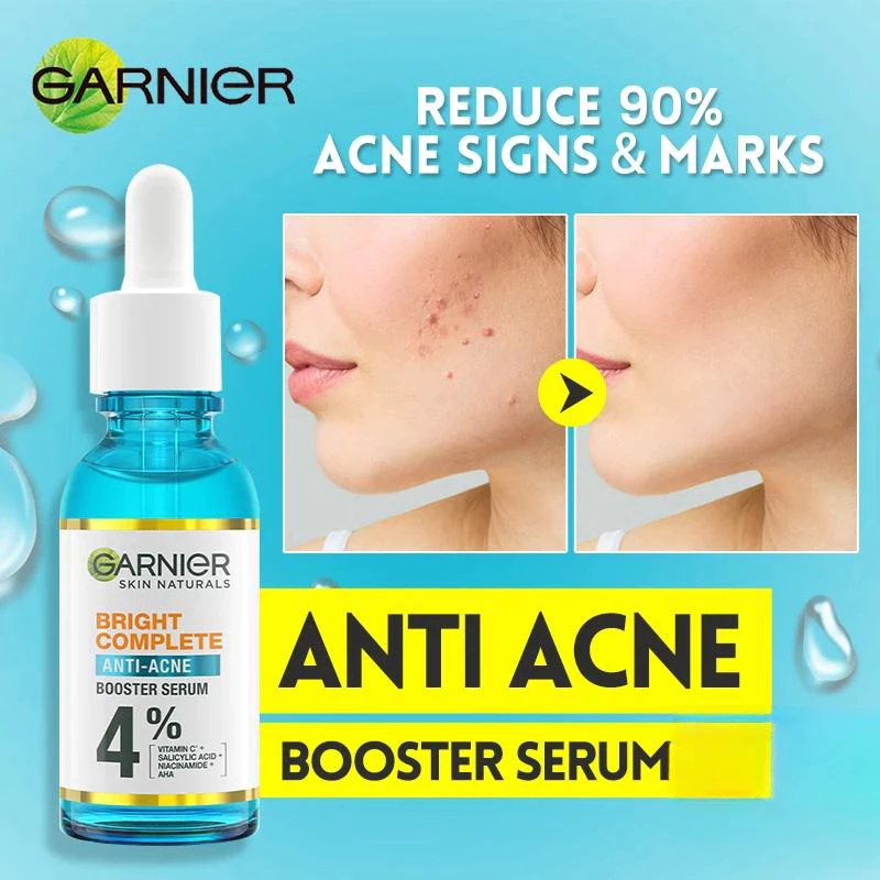 【ORI EXP2027】Garnier Anti Acne Serum/Garnier Serum Acne/Serum Garnier Anti Acne 30ml /Serum Jerawat 