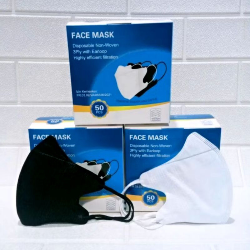 Masker Duckbill | Masker Duckbill Hitam | Masker Duckbill Putih