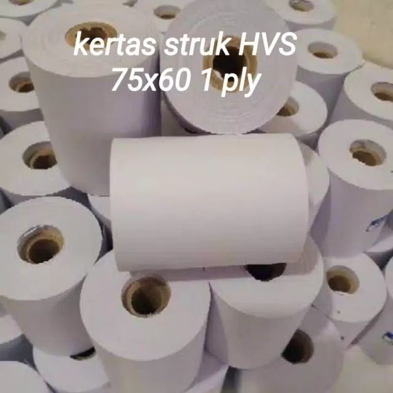 

Promo. Kertas kasir hvs 1ply 10 roll super roll