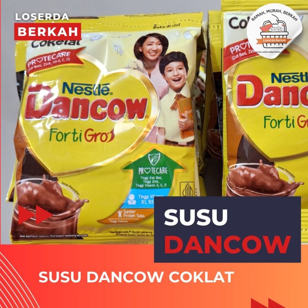 

Dancow Fortigro Rasa Coklat | 1 Renceng isi 10 sachet expired Mar 2026