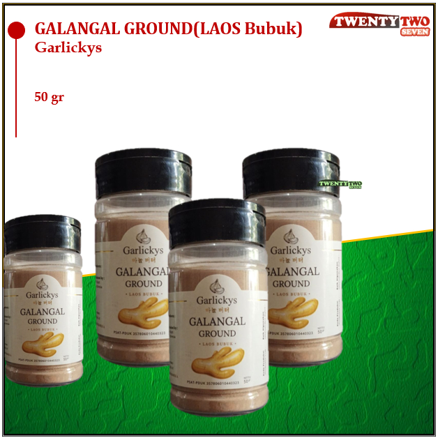 

Garlickys Bumbu Dasar Dapur Masak Bubuk Herbs & Spices PRemium Galangal Ground/ Laos Bubuk 50gr
