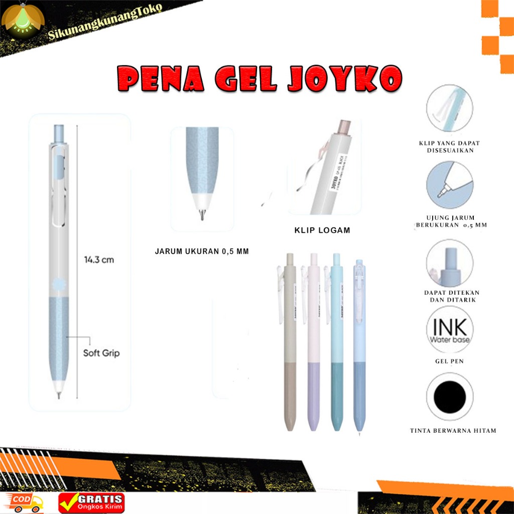 

(SKN) Joyko Gel Pen Pena Jel GP-415 Pulpen Bolpoin Bulpen Jumbo 0,5 0.5 mm