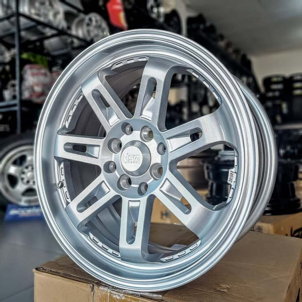 Velg Original Hsr Daimon Ring 16 Lubang Baut 8 Silver Model Palang