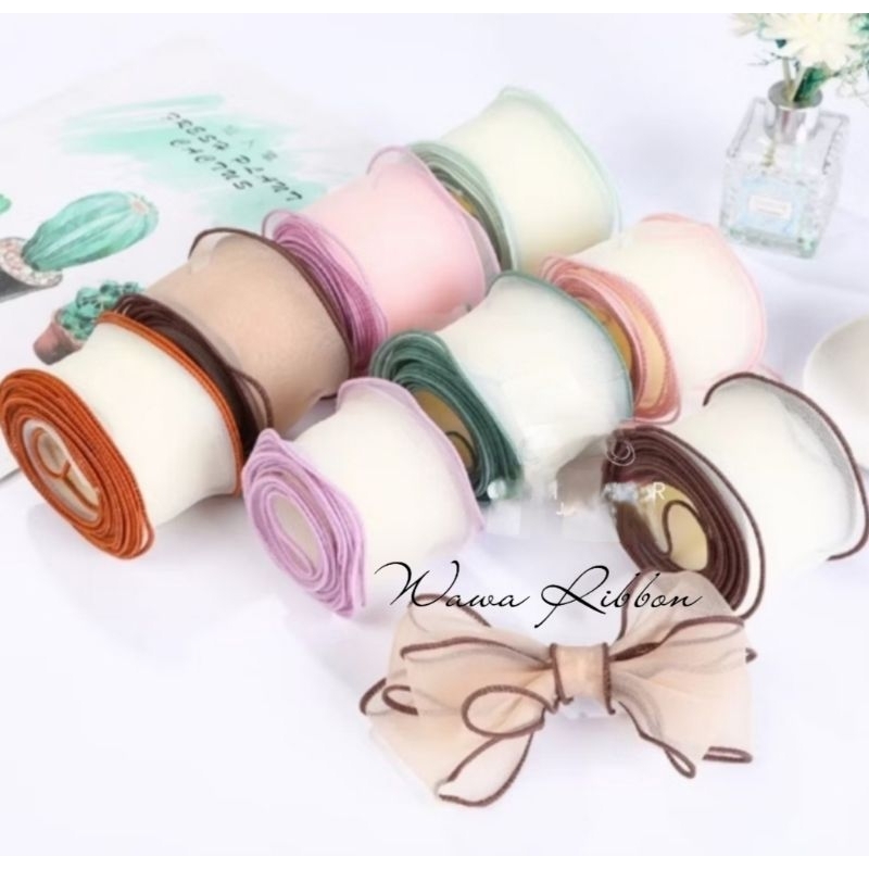 

Pita Korea 163 pita organdi list warna size 6 cm per 1 yard (90 cm)
