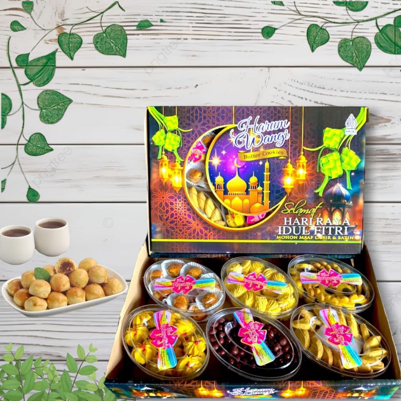 

Paket/Parcel Kue Kering Harum Wangi isi 6 Toples Oval
