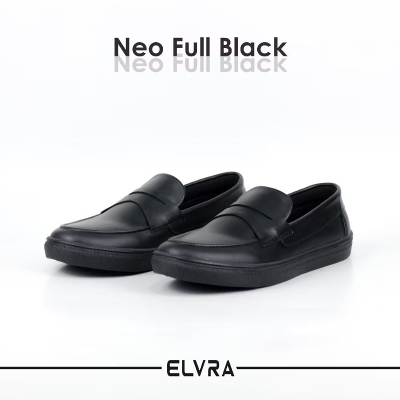 ELVRA Footwear - Sepatu Pria Loafer Casual - Neo Full Black