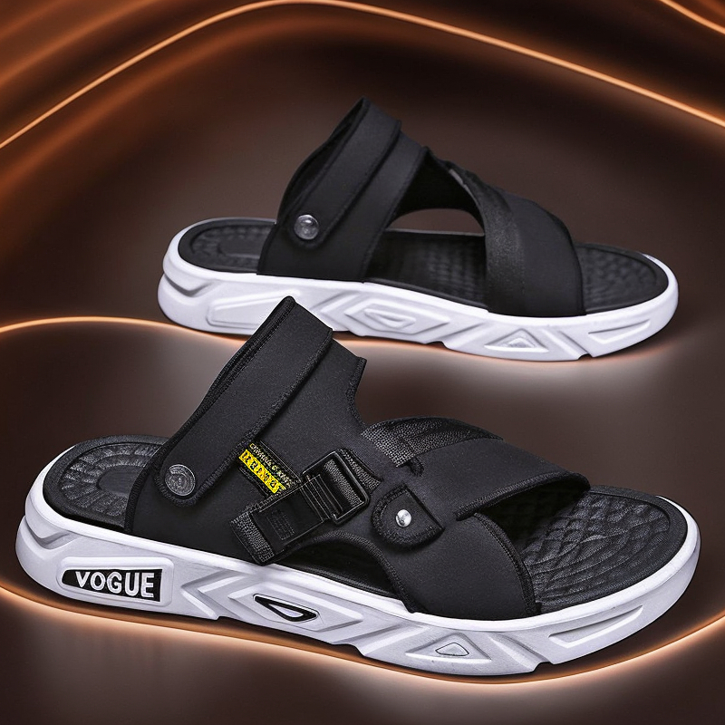 Sandal Pria Original Gunung Terbaru Keren Kekinian Casual Sendal Pria Bahan Kulit Tali Karet Elegan