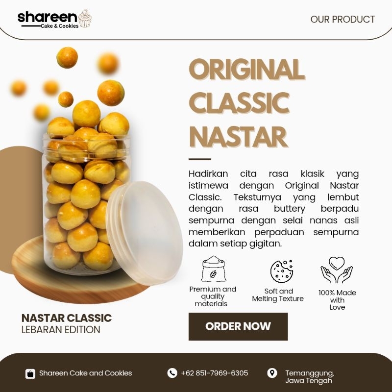 

⭐️Original Nastar Classic – Kelezatan Nastar Premium untuk Momen Spesial⭐️ Nastar Selai Nanas Homemade, Nastar Classic 1Kg, Toples Tabung 410gram