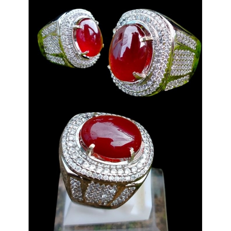 Batu cincin red garnet