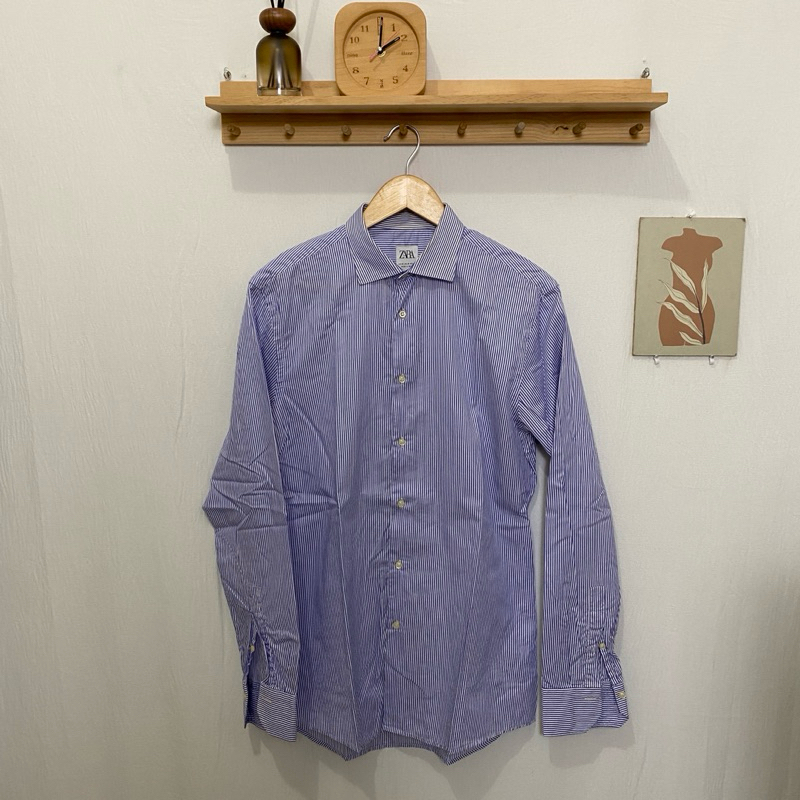 kemeja panjang pria ZARA original size M garis