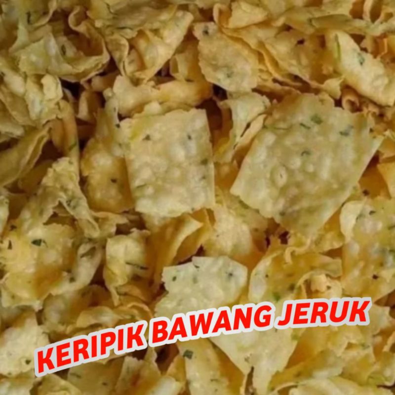 

MURAH KERIPIK BAWANG JERUK 200 GRAM / / KERIPIK BAWANG / KERUPUK PANGSIT / SNACK MURAH