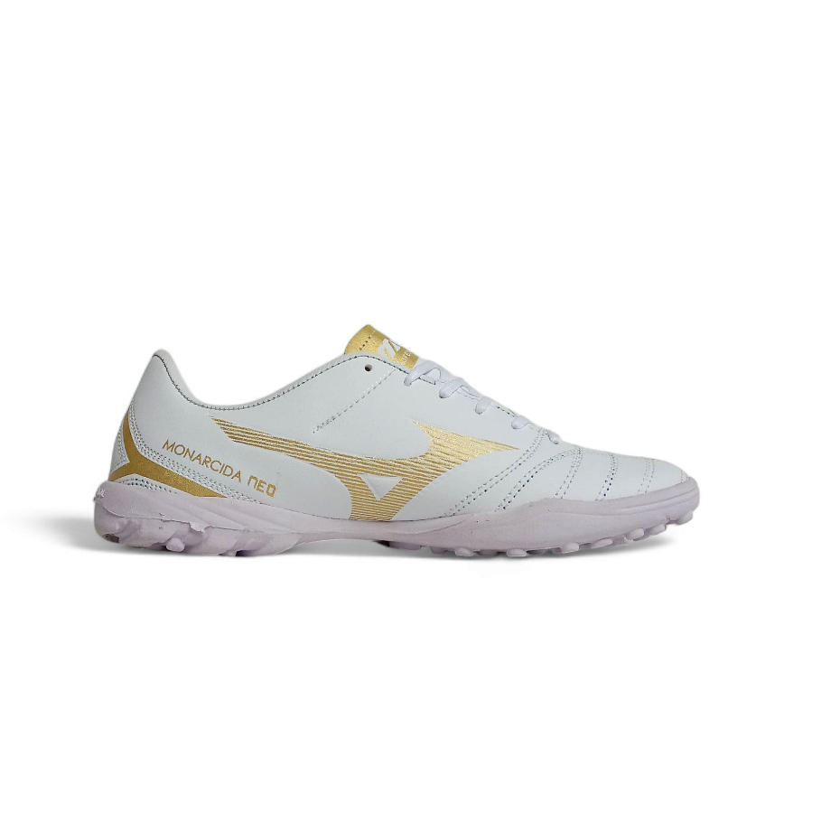 Sepatu Futsal Bergerigi Mizuno MOnarcida Neo White Gold