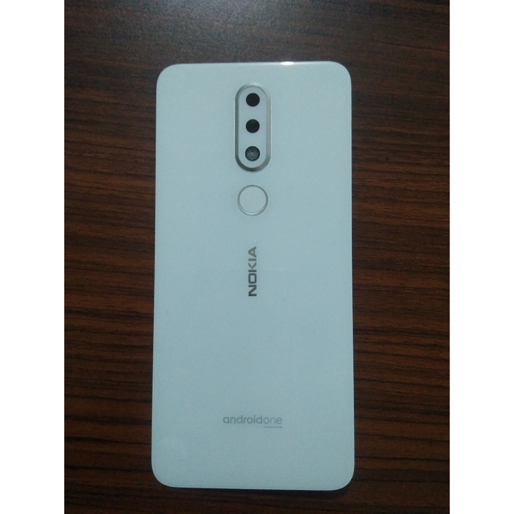 backdoor + fingerprint + tutup kamera nokia 6.1 plus / x6 warna putih original
