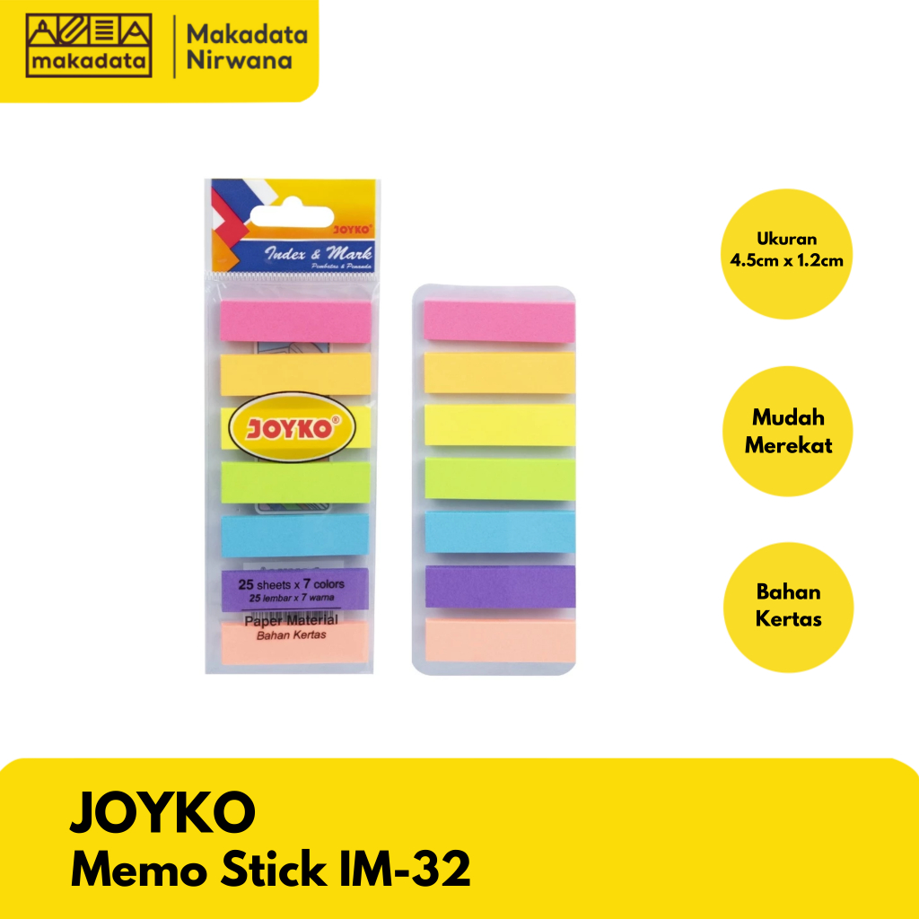 

JOYKO MEMO STICK / STICKY NOTE IM-32 7 WARNA (1 PACK)