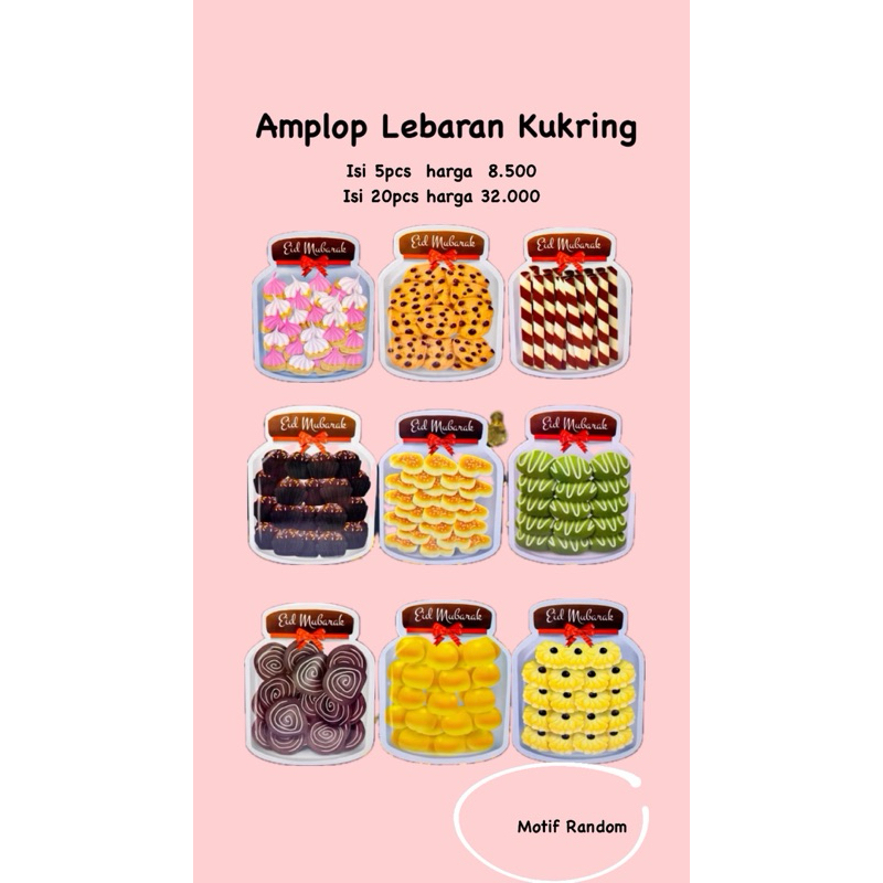 

Amplop Lebaran lucu Kue 3D isi 20 Pcs