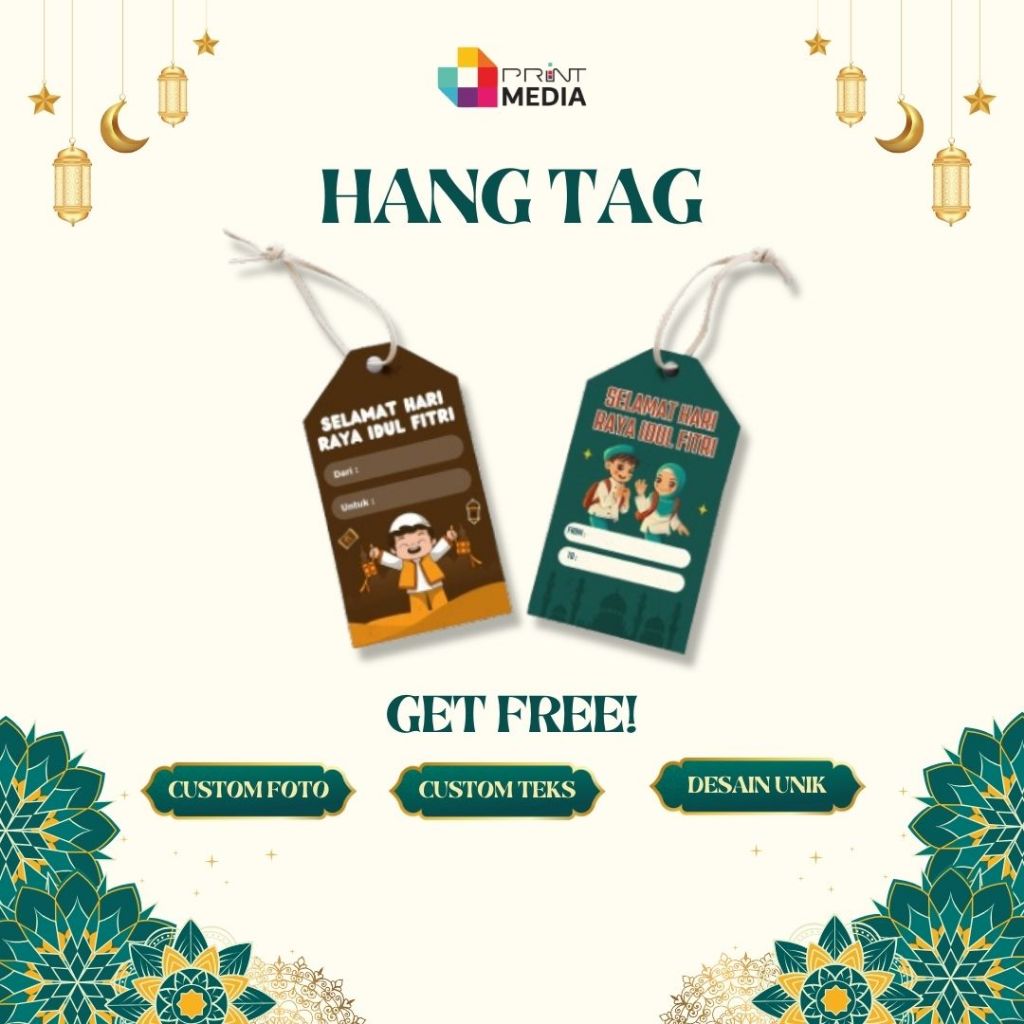 Hang Tag Idul Fitri Label Hang Tag Kue Lebaran Custom Hang Tag Hampers