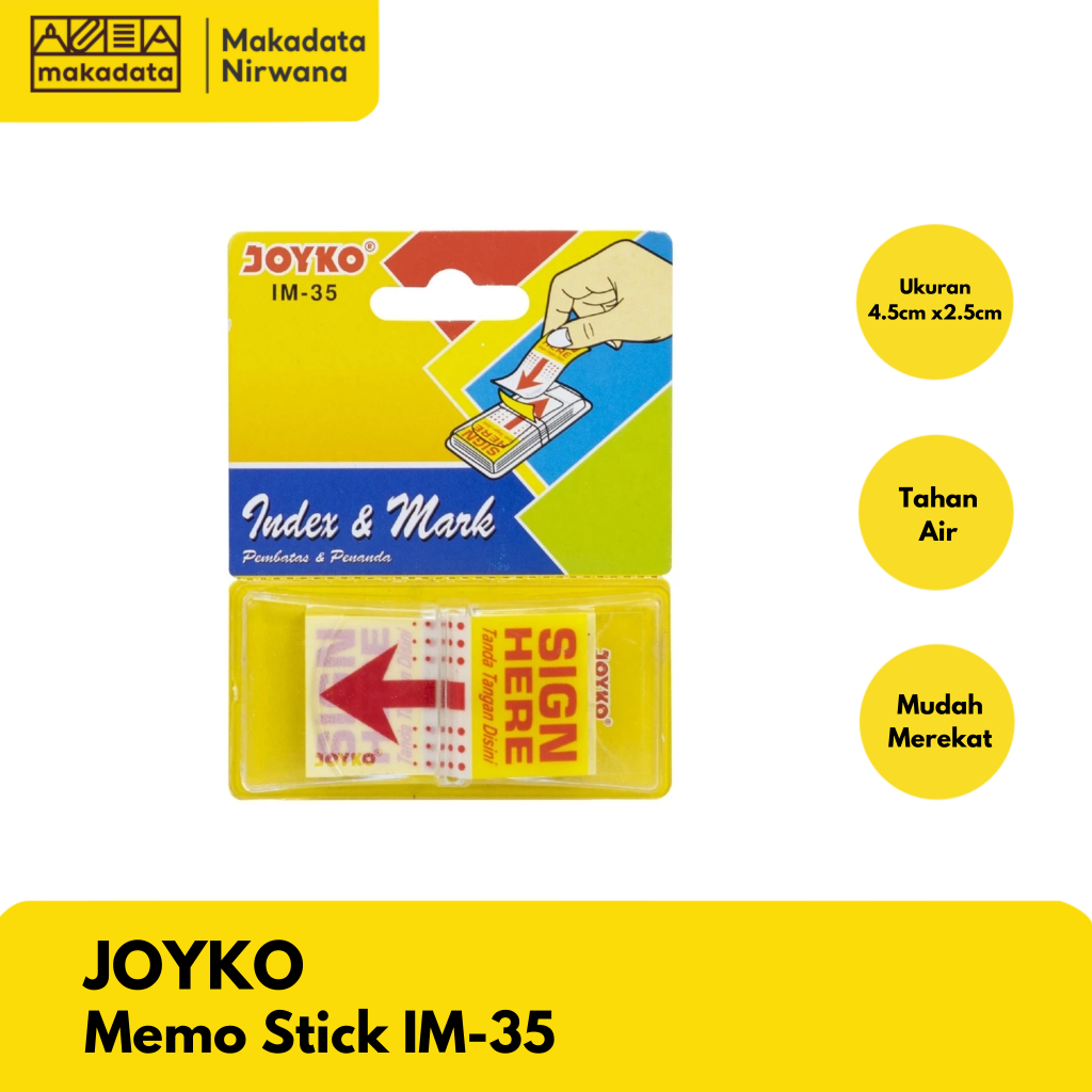 

JOYKO INDEKS MARK / PENANDA PEMBATAS SIGN HERE IM-35 (1 PCS)
