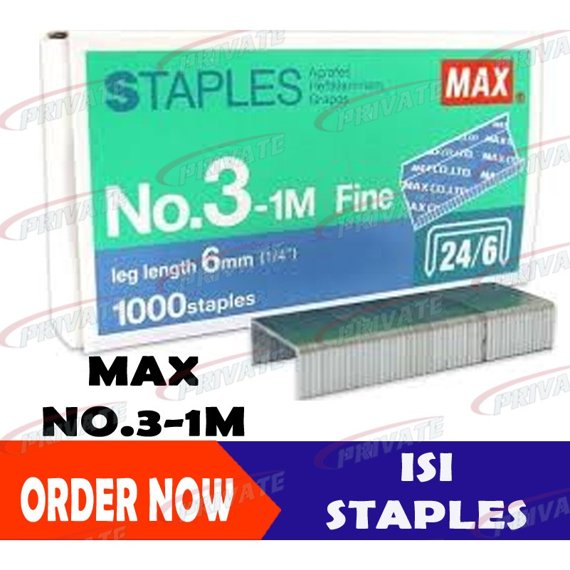

Isi Staples Max No.3-1M (1000 staples)