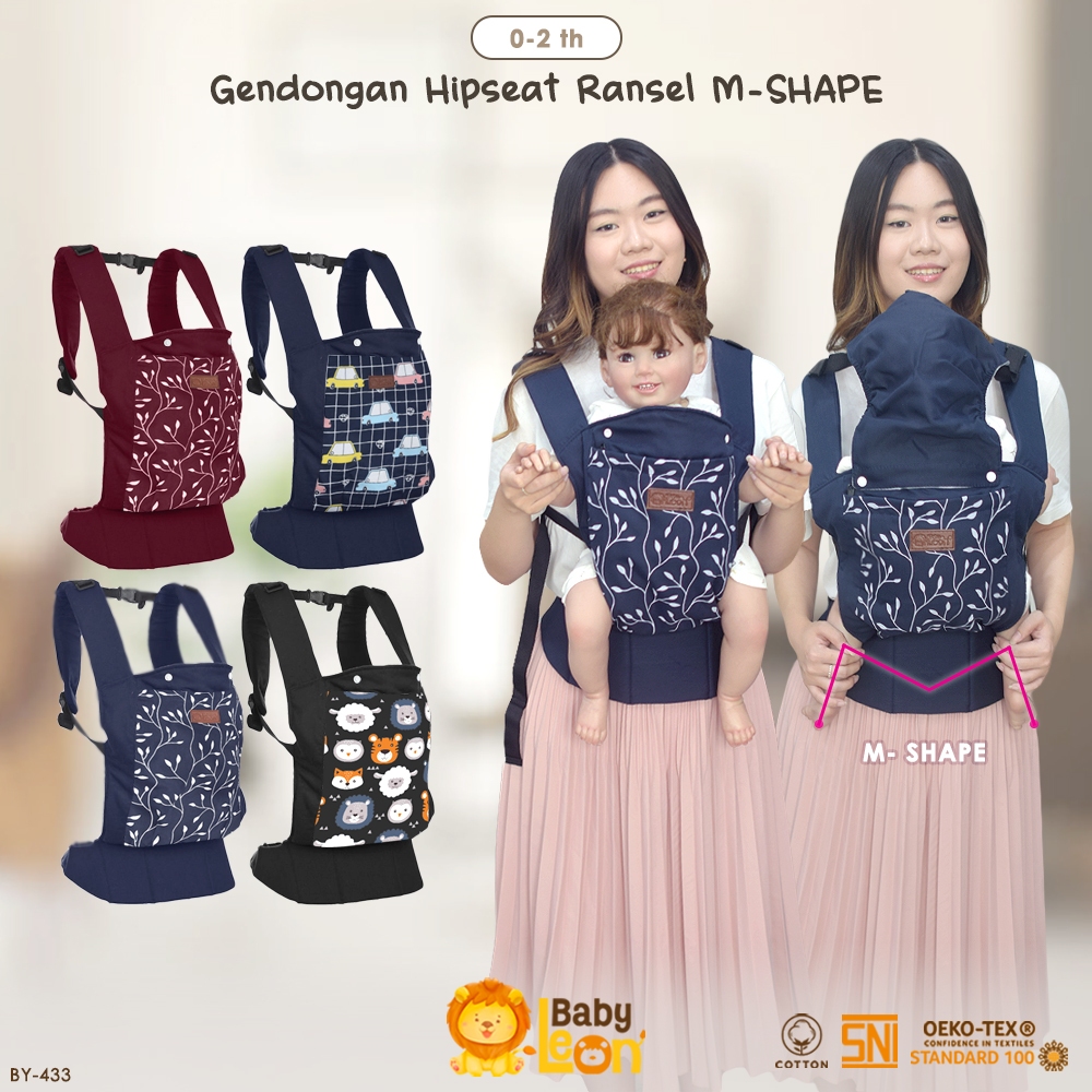 BABY LEON Gendongan Hipseat Ransel M-Shape Hipseat Gendongan Bayi Gendongan SSC Gendongan