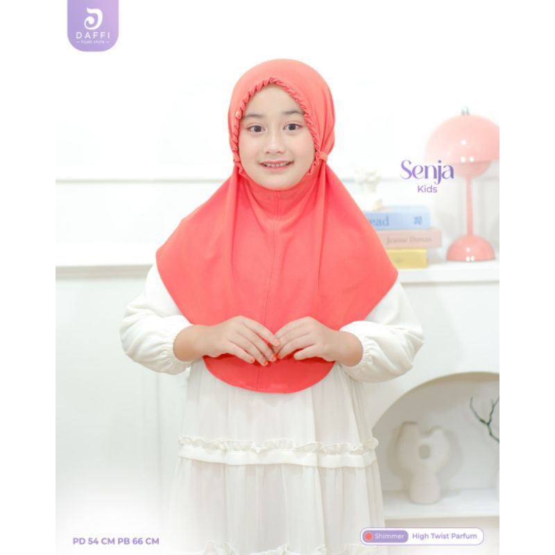 hijab daffi kids seri SENJA aksen plisket