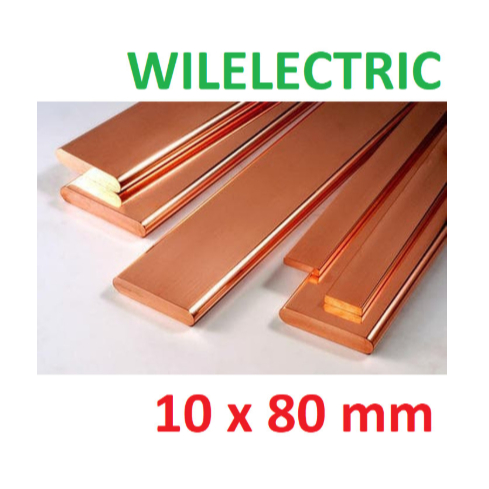 Busbar / plat / rail copper import 10 x 80 10x80 mm asli tembaga 4 m