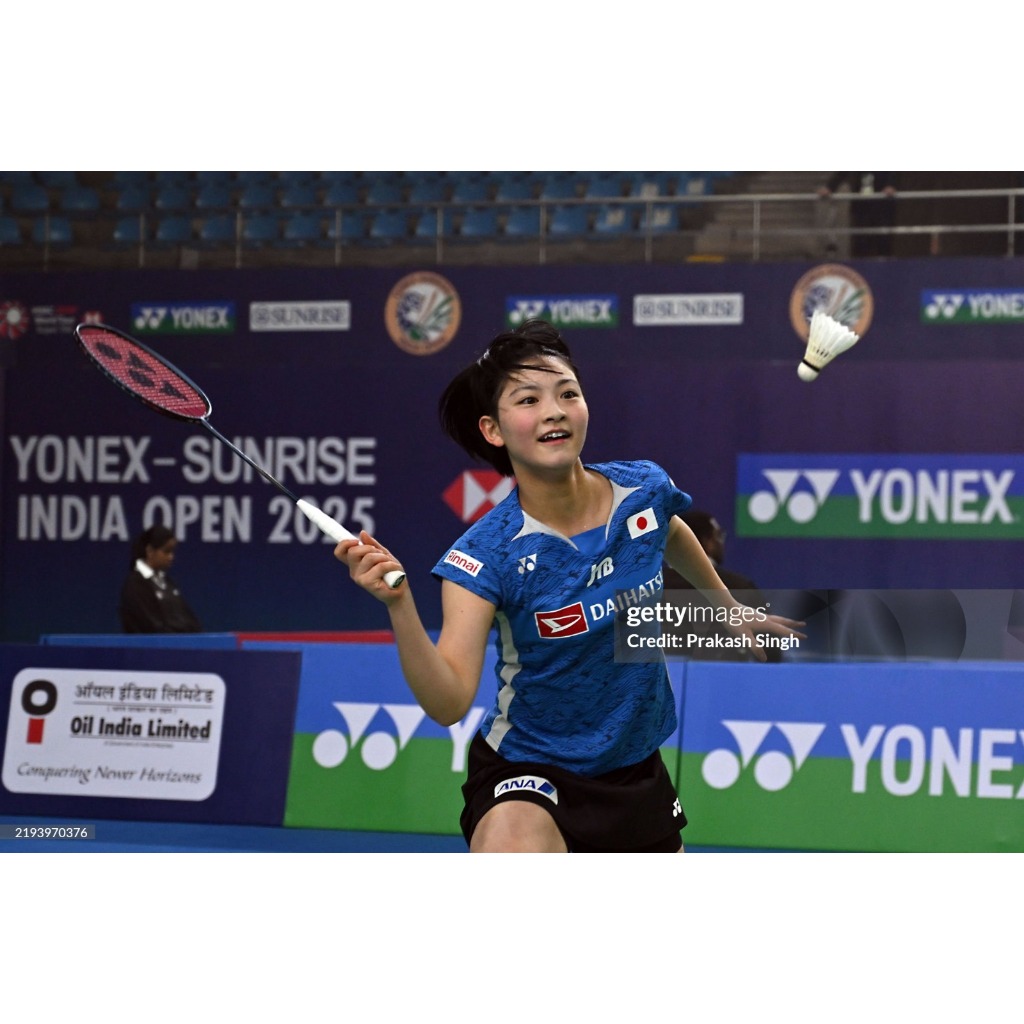 jersey badminton jersey bulu tangkis premium Tomoka Miyazaki of Japan in the Yonex-Sunrise India Ope