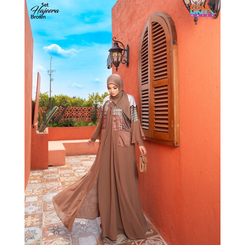 ~ Qyuzamoshion ~ eR.Ha Daily Hajeera Series “SELARAS 2.0” Raya Edition | Set Outer + Scarf