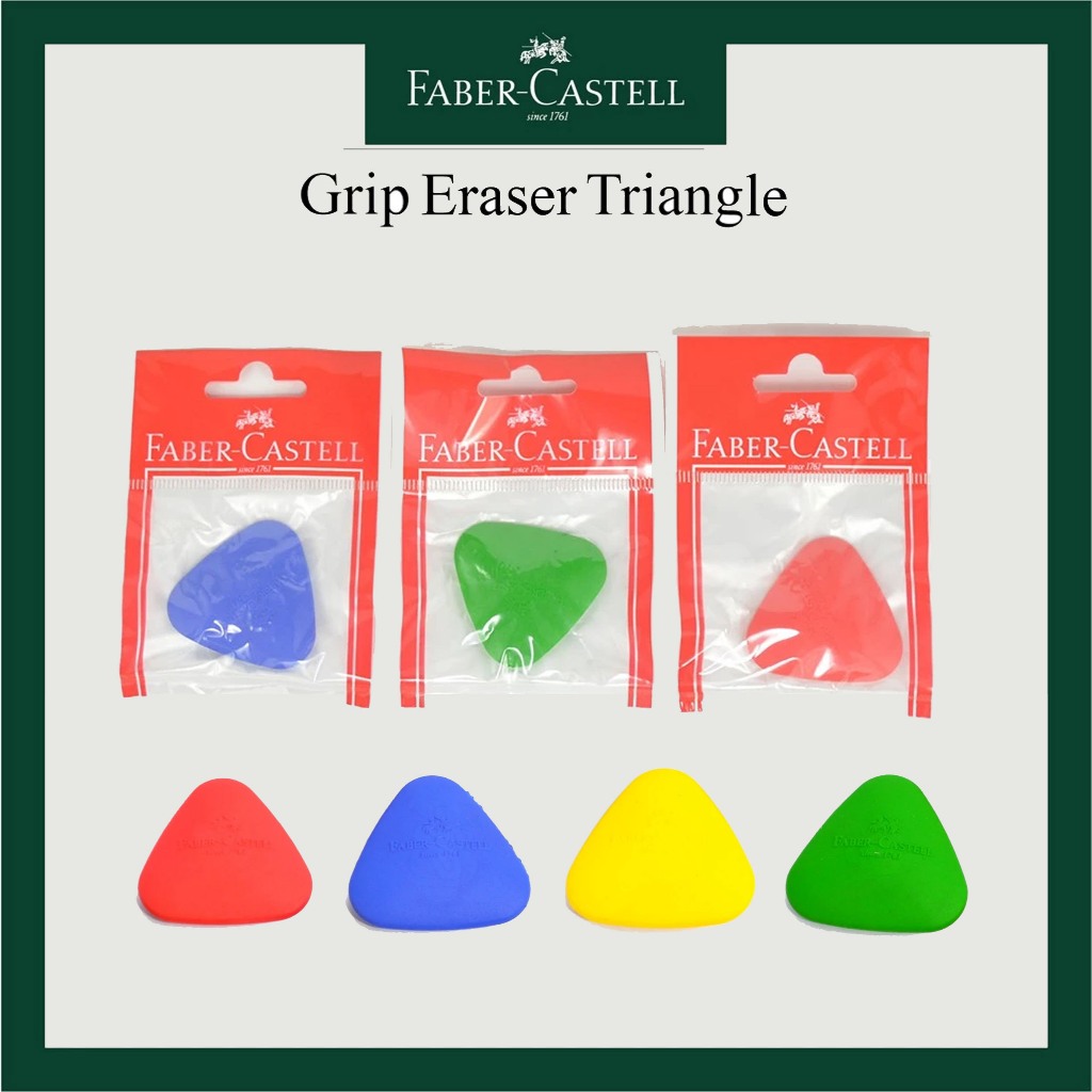 Penghapus Crayon Faber Castell / Grip Eraser Faber Castell Bentuk Segitiga / faber-castell grip eras