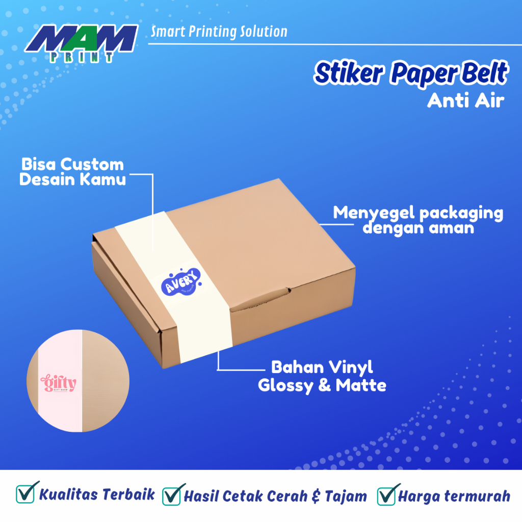 

CETAK PAPER BELT/ PAPER SLEEVE/ LABEL SEGEL BOX/ PACKAGING SLEEVE/ PAPER/ ART PAPER