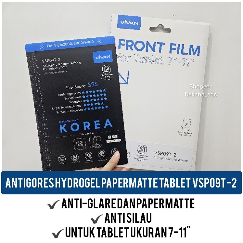 Antigores Hydrogel Tab Papermatte Vivan VSP09T-2 Antigores Hydrogel Tablet Papermatte Antigores Hydr