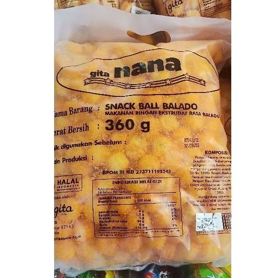

Snack Ball rasa Balado 360gr