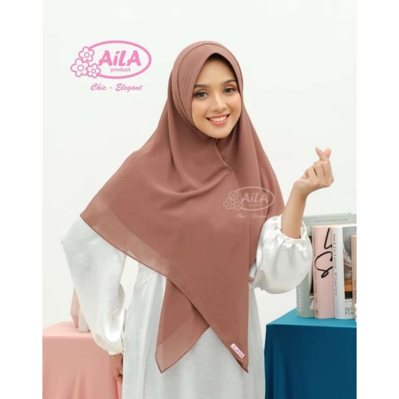 AiLA hijab - Aisya squin- square instan - segi empat instant- sulam hand made