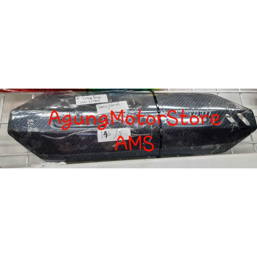 COVER KNALPOT BESI HONDA VARIO KARBON