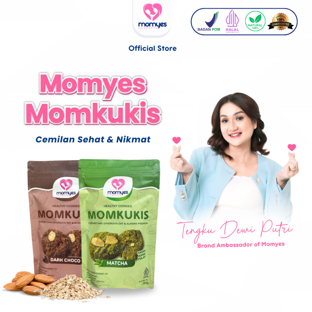 

MOMKUKIS MOMYES - Cemilan Sehat - Varian Rasa Dark Choco dan Matcha