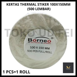 

(1 PCS/1 BIJI) THERMAL STIKER/LABEL BARCODE 100 X 150 mm KERTAS STICKER DIRECT THERMAL 100x150 mm Isi 150/500PCS