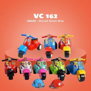 HLM - Mainan Motor Vespa Anak Bisa Dinaiki  VC 162 / Vespa Cilik Dorong Klasik Roda 3 Tiga / Mainan 
