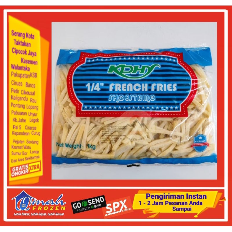 

Kentang KDHY Shoestring 1Kg, Kentang Beku, Frozen Serang