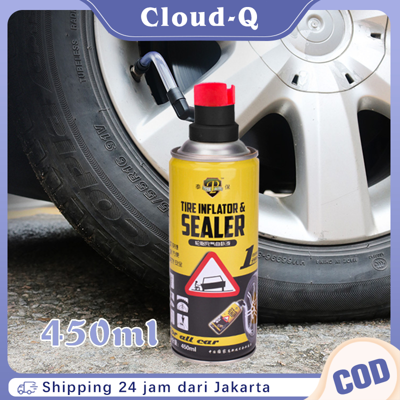 Cairan Tambal Ban Tubeless Mobil 450ml Penambal Ban Bocor Instant Cairan Perbaikan Ban Anti Bocor