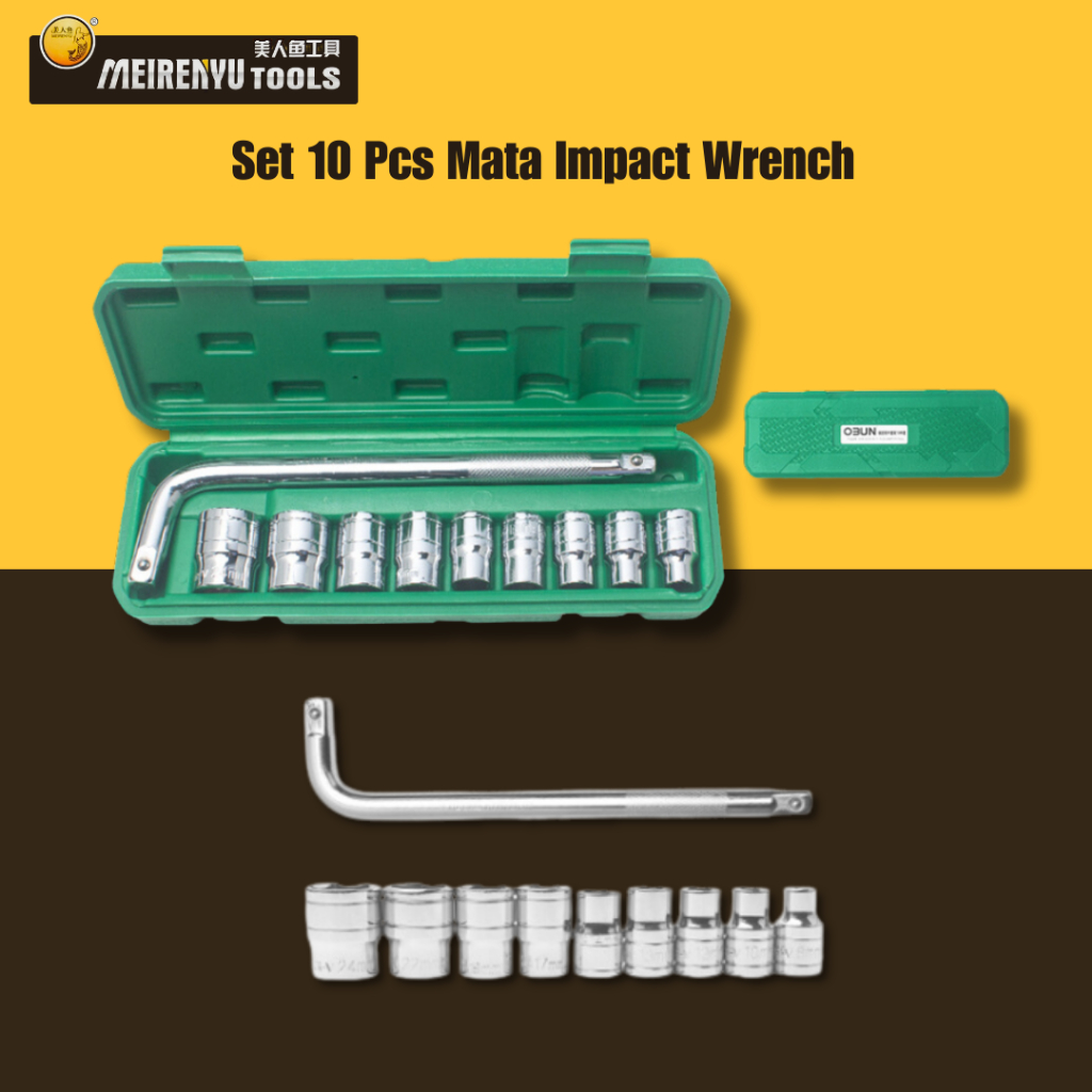 Set Meirenyu Pcs Mata Impact Wrench 10
