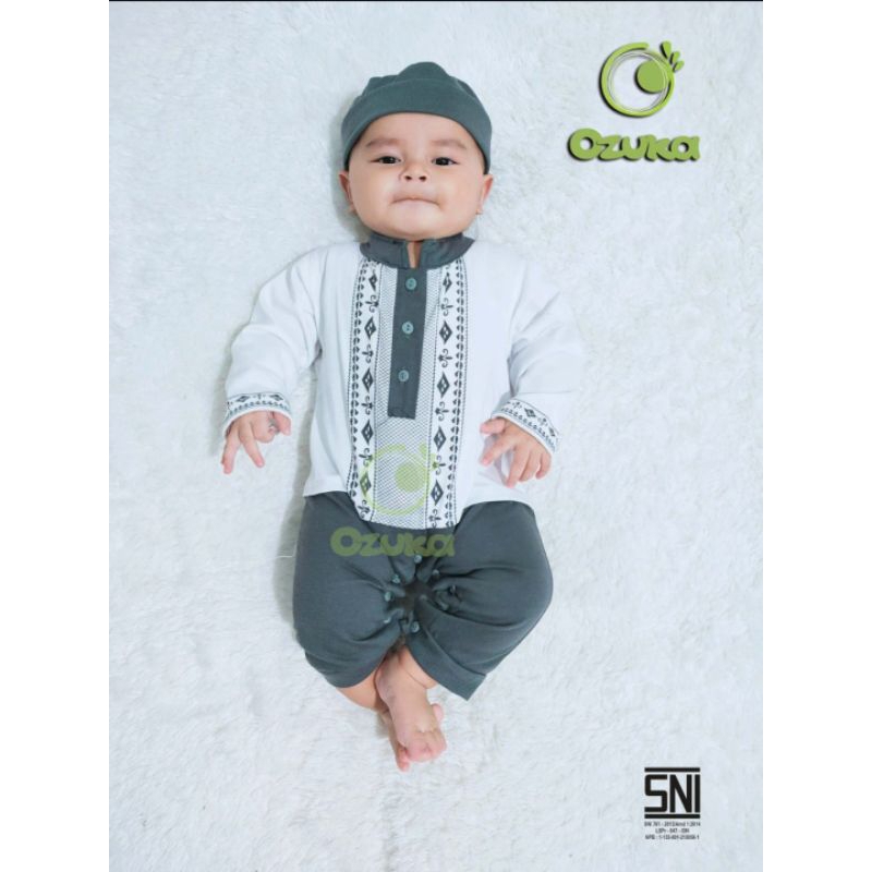 koko Aqiqah Bayi Laki Laki 0 6 Bulan 6 12 Bulan New Born Newborn Ozuka Baju Koko Anak Laki Laki Sete