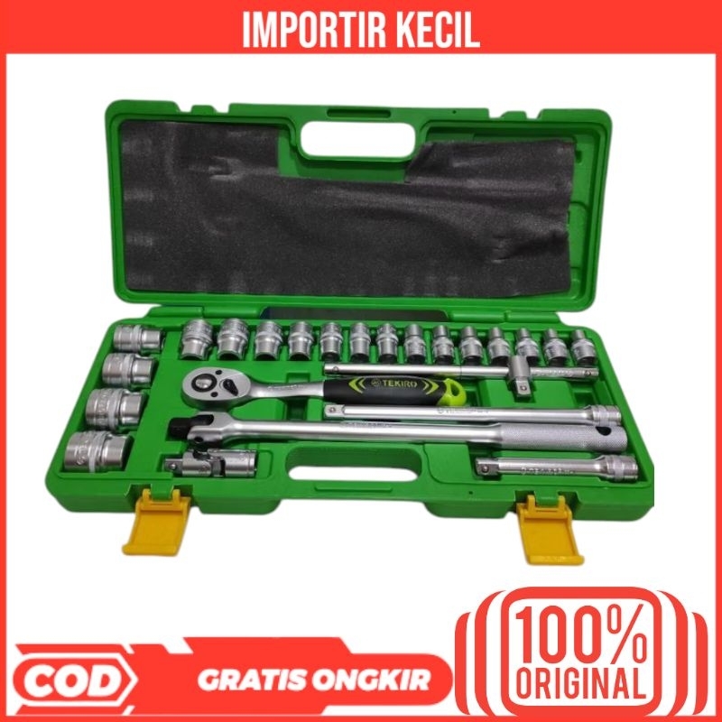 KUNCI SOK SET TEKIRO 24 PCS - KUNCI SOK TEKIRO 8-32 MM 24 PCS - KUNCI SOK TEKIRO 6 PT